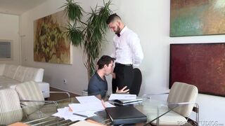 Boss Daddy Likes 2 Keep His Suit On While Fucking