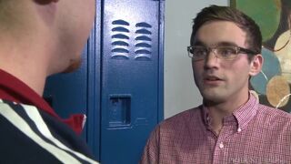 Cock Virgins Facial In College Locker Room