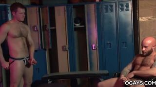 Muscular gays having fun