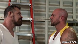 Mature men fucks at work