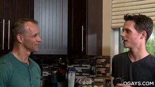 Daddy fucks his step son's friend
