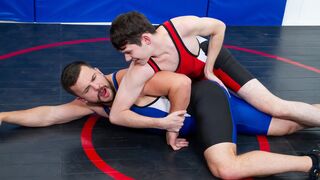 Cocky Boy Dakota Lovell Dominates Hairy Buddy Eric Fuller During Wrestling Practise - Varsity Grip