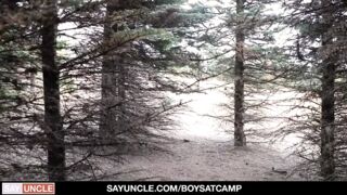 Inexperienced Camp Boy Cyrus Stark Gets Naked In The Woods