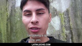 Latin - Young cock sucker fucked raw outside