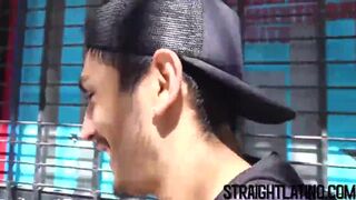 Barebacked Latino has wild pickup sex and gets a facial