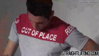 Inked Latino guys first time bareback foursome drilling