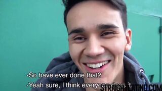 Young Latino takes a long thick cock in his tight ass