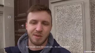 CZECH HUNTER 416 - Buff Tattooed Stud Takes A Bareback Ride On A Big Cock