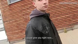 CZECH HUNTER 393 - Short Haired Man Offered Cash For A Chat & A Raw Fuck