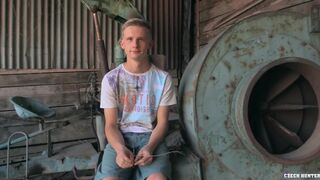 CZECH HUNTER 554 - Hunk Twink Busts A Nut On His Stomach While Getting His Ass Fucked