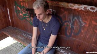 CZECH HUNTER - Hot Guy David Gets Some Money To Do A Blowjob & Fucked Anal In Pov