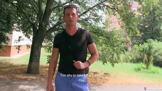 CZECH HUNTER 456 - Straight Guy Gets Barebacked In The Woods For Cash