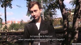 Czech Hunter 565 - Guy Offers A Load Of Cash To Brown Haired Twink To Get Him To Suck His Big Cock &