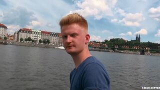 Tall Blond Guy Needs Some Extra Cash, So He Takes The Offer To Stuff A Cock In His Mouth Get Paid - BigStr