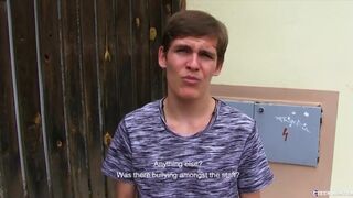 CZECH HUNTER 444 - Straight Teen Picked Up & Sucks A Fat Cock In The Woods