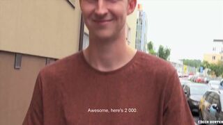 CZECH HUNTER 470 - Straight Handsome Guy Gets Barebacked For Cash