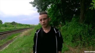 Czech Hunter 548 – Blonde Twink Has His Tight Asshole Obliterated From Daddy’s Big Cock