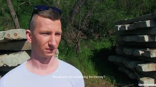 CZECH HUNTER 426 - Hot Stud Gets His Tight Ass Boned Out In Public