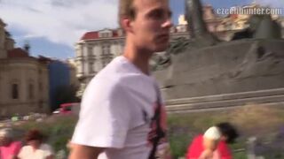 CZECH HUNTER 380 - Fit Blonde Twink Eats Cock Like He Licks His Ice Cream