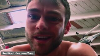 Horny dudes Max Adonis Nic Sahara fucked in a public shop