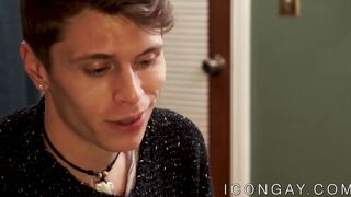 Charming homo Troy Acolla busting ass with cutie tutors cock