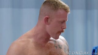 Stud Jack Vidra riding big pierced cock of Drew Sebastian