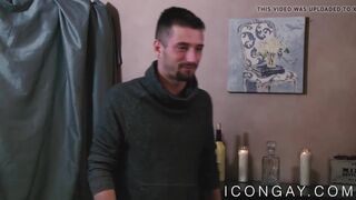 Inked muscle hunk ass pounding his sweet lover