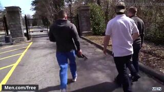 Fit men Beaux Banks Damien Stone fucked hard right