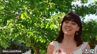 Men - Muscular Tattooed Man Markus Kage Fucks The Gardener Benjamin Blue Hard In The Yard