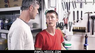 Family Dick - Young step son Gets Taught a Lesson by Daddy