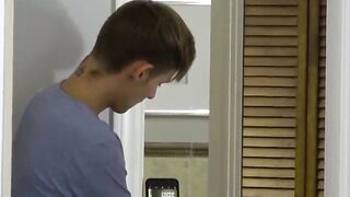 Twink fed hot jizz after hardcore bareback stepdad pounding