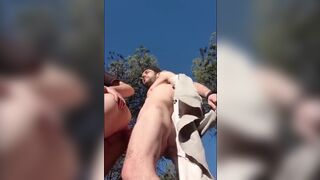 Outdoor sex in cruising area