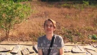 Hot - Student Is Short On Cash But Luckily A Guy Pays Him For A Portrait & To See His Huge Cock