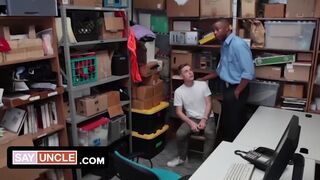 Britain Wesbury Caught Stealing And Penalized By Officer's Big Black Cock