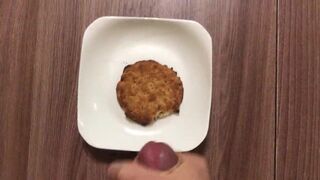 Straight guy cums on his gay neighbor's cookies