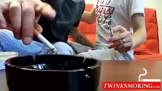 Euro twink dudes Jerry and Clark smoking