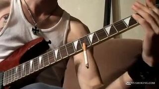 Stud Chainsmoker Axel Busts His Load After Puffing His Cigs