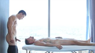 Relaxing Massage Turns To Hard Throat Fuck & Intense Anal Pounding