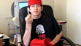 Hairy skaters Ian Madrox and Dustin Kilimin smoke & stroke