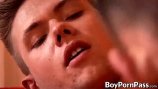 Horny twinks Aaron and Lloyd enjoy having hot anal sex