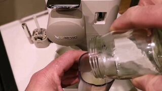 Cicci77 and Pedro collect 4 ejaculations and prepare the sperm coffee