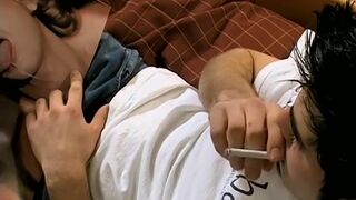 Ashley Rubs His Hard Dick Under His Undies While Smoking