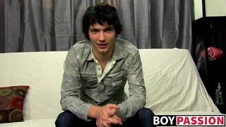 Twink Josh Bensan interviewed then wanked his dick