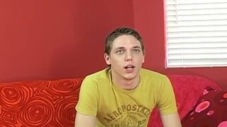 19y old twink Nathan Daniels cums while jerking off solo