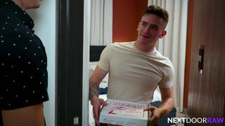 Delivery Guy Gives His Pepperoni To Hunk Client - Trevor Brooks, Ben Masters - HotRaw