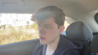 Horny twink Jack Davis sucks 3 big meaty dicks all at once