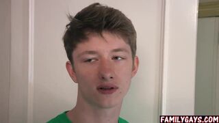 Gay stepdad doctor teaches son sex