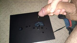 Precum Cum from Hard Curved Dick