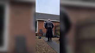 Leather Trench and Pants