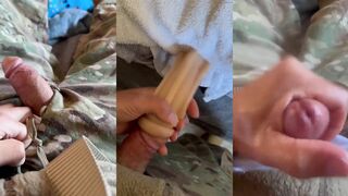 Soldier Jerks off in Tighty Whities and His Flight Suit